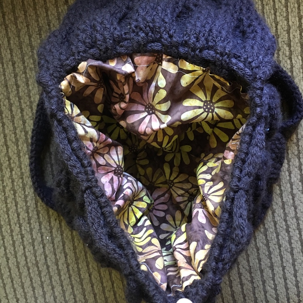 Leaf Knit Backpack Structured Bottom Leaf Stitch … - image 6